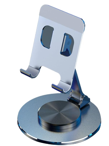 Adjustable Aluminum Alloy Phone Stand With 360° Rotations Tablet Holder Mount For Watching Videos Gaming & Facetimes 360 Degree Rotating Phone Holder Desktop Phone Stand Bedside Table Phone Holder