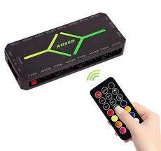 AUSEN 5V ARGB FAN HUB ( BLACK / WHITE ) WITH REMOTE CONTROLLER