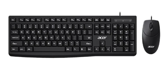 Acer Wired Keyboard and Mouse Set OAK-040 Black Keyboard and Mouse Set Computer Keyboard and Mouse Wired Keyboard OAK-040