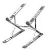 MC N8 Adjustable Portable Laptop Stand Aluminum up to 17.3 inches for Macbook Tablet Notebook Stand Table Cooling Pad Foldable Laptop Holder Grey/Silver