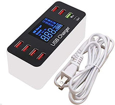 8 Port smart LED Display Charge QC + PD 60W