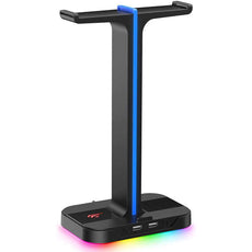 Havit TH650 Dual Headphone Bracket with Dual Hanger and 2 USB HUB