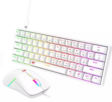 Havit KB867 White 61 Keys Gaming Keyboard Mouse Combos Mechanical Wired Rgb Home Desktop Computer Mechanical Keyboard And Mouse