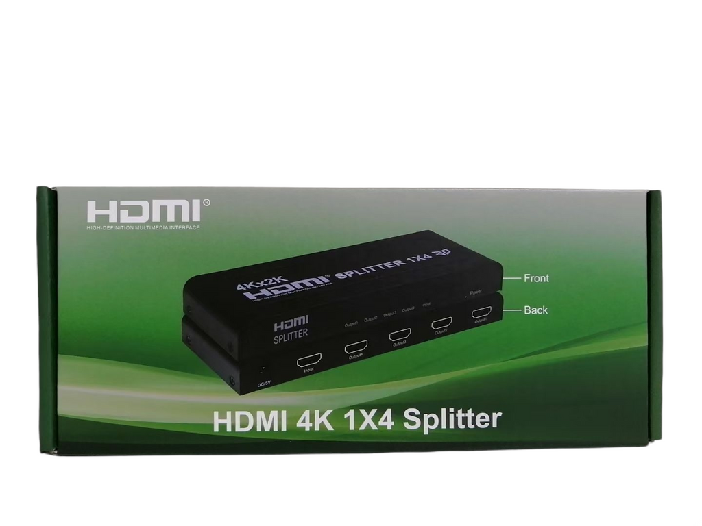 HDMI Splitter 1 in 4 Out HDTV 1.4 Ultra High Definition 1080p 4K