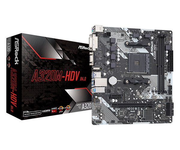 ASRock A320M-HDV R4.0 Socket AM4