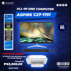 Acer Aspire C27-1751 AIO | 27in FHD | Core i7-1260P | 8GB DDR4 | 512GB SSD| GeForce MX550, 2GB | Win11 With Free Hard Bundle HP 2335