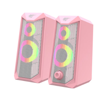 Havit SK202 RGB Gaming USB Speaker (Pink)