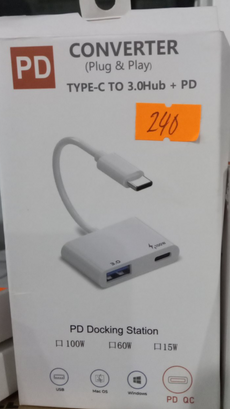 Type C to USB 3.0 Hub + PD Port