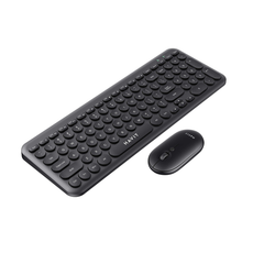 Havit KB254GCM Wireless 2.4GHz Full-Size Round Keycaps Retro Typewriter Keyboard and Mouse Combo