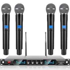 Professional Wireless Microphone System 4 Channel