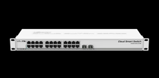 Mikrotik CSS326-24G-2S+RM SwOS powered 24 port Gigabit Ethernet switch with two SFP+ ports in 1U rackmount case