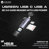 UGREEN USB-C/USB-A TO TF/SD 3.0 Card Reader With USB Power