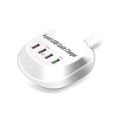 WLX-T3+ 4 Port USB Charger QC3.0 Quick Charge Portable Charger for Tablet/Phone/Laptop EU Plug