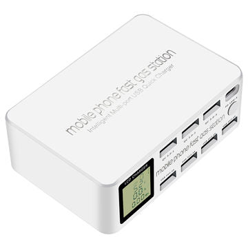 8-Port Mobile Phone Fast Charging Station Multi Port USB Charger 30W