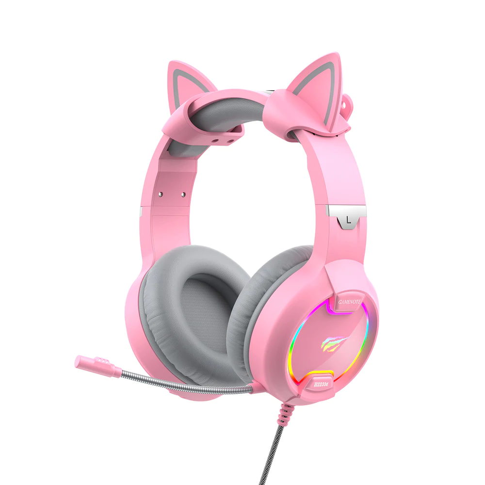 HAVIT H2233D Cat Ear RGB Gaming Headset with Volume Control