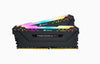 CORSAIR VENGEANCE® RGB PRO 16GB (2 x 8GB) DDR4 DRAM 3200MHz C16 Memory Kit (BLACK) CMW16GX4M2C3200C16