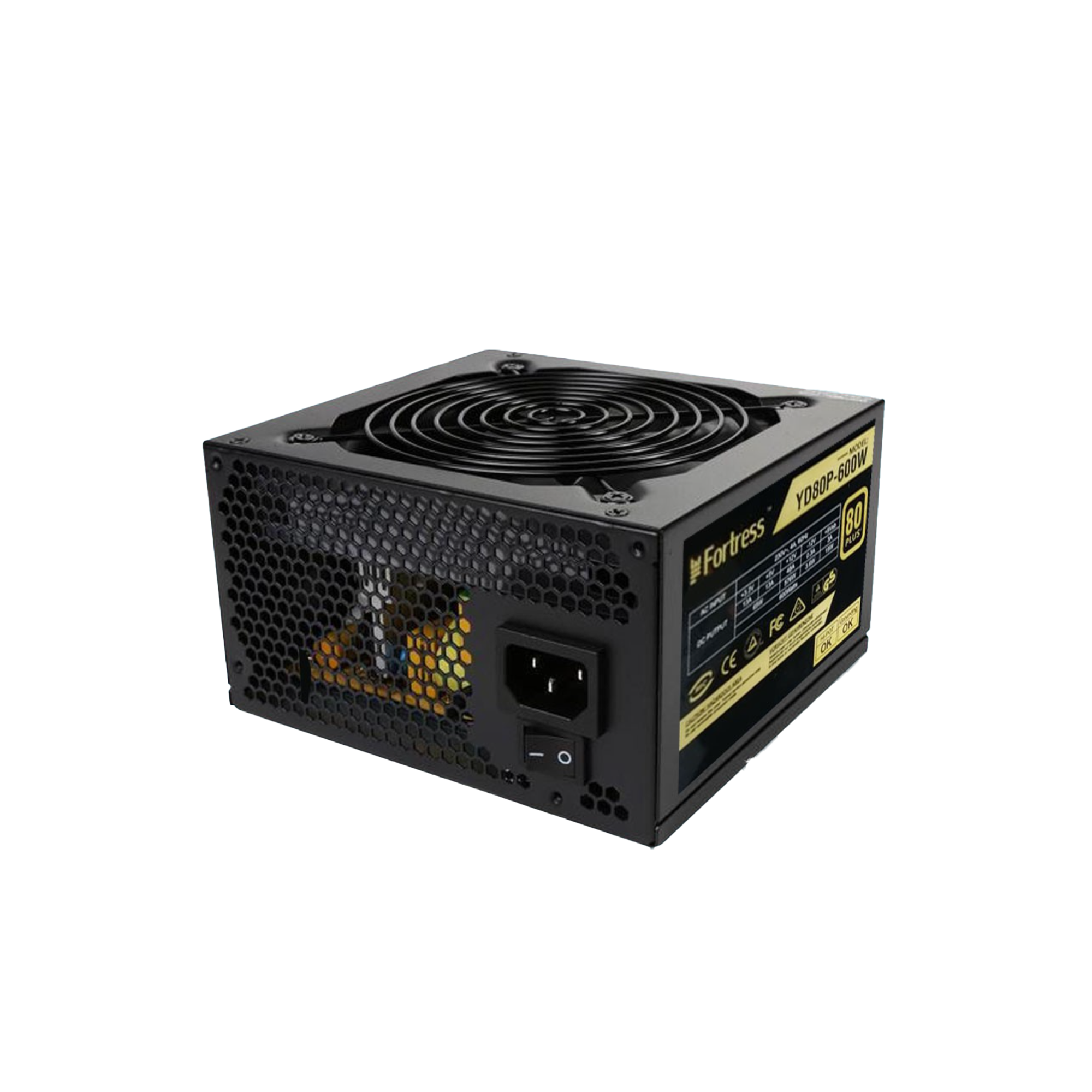 PSU Fortress 600W Power Supply YD80P-600W 12CM FAN Gaming