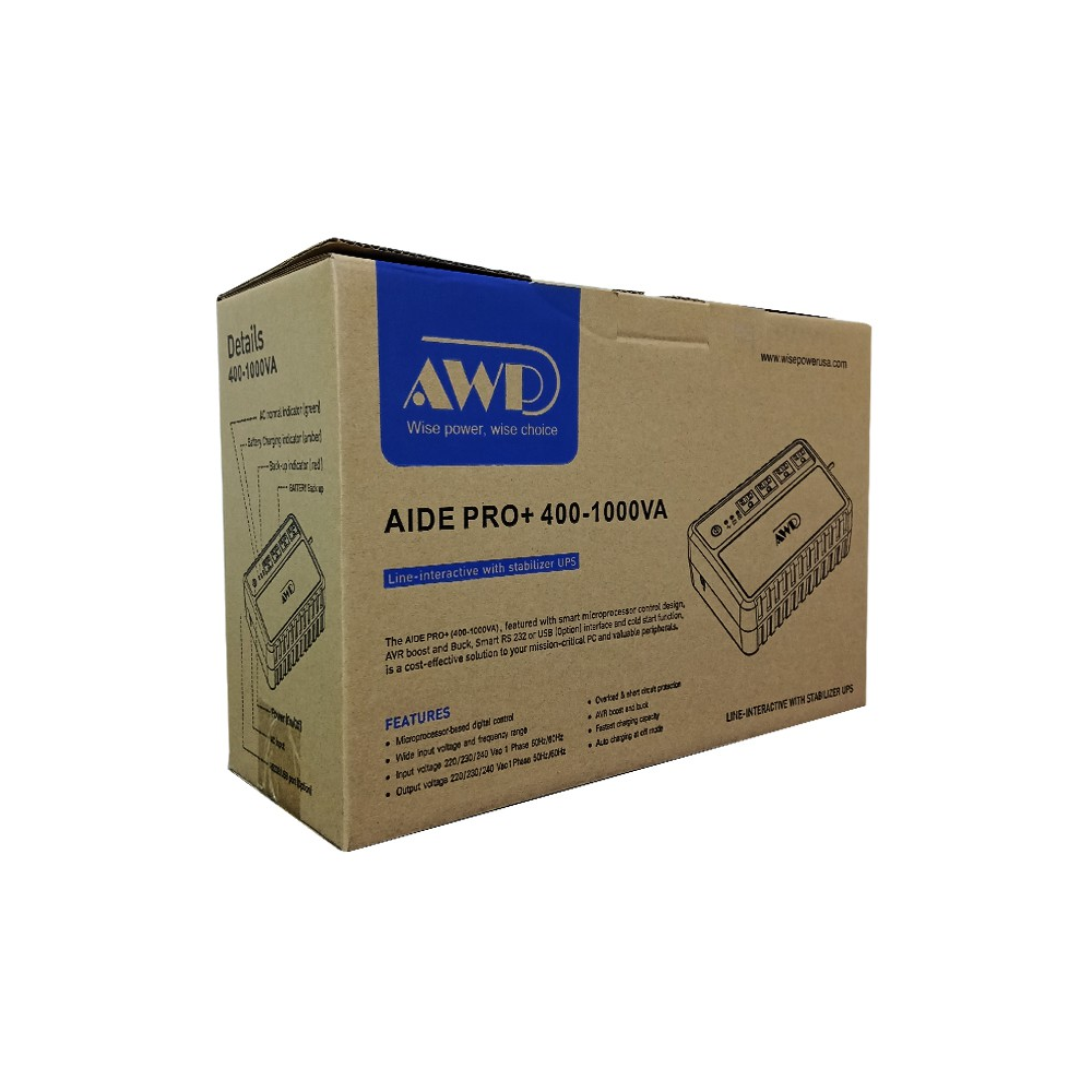 AWP AIDE Pro+400-1000VA Single Phase Lin 650VA UPS