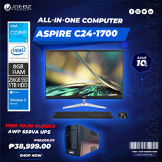 Acer Aspire C24-1700 AIO | 23.8inch | Core i3-1215U | 8GB DDR4 | 256GB SSD + 1TB HDD | Intel UHD Graphics | WIN11