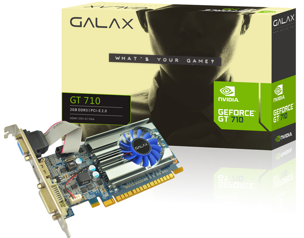 Galax GeForce GT 710 2GB DDR3 64-bit HDMI/DVI-D/VGA