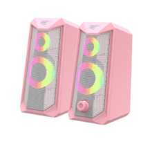 Havit SK202 RGB Gaming USB Speaker (Pink)